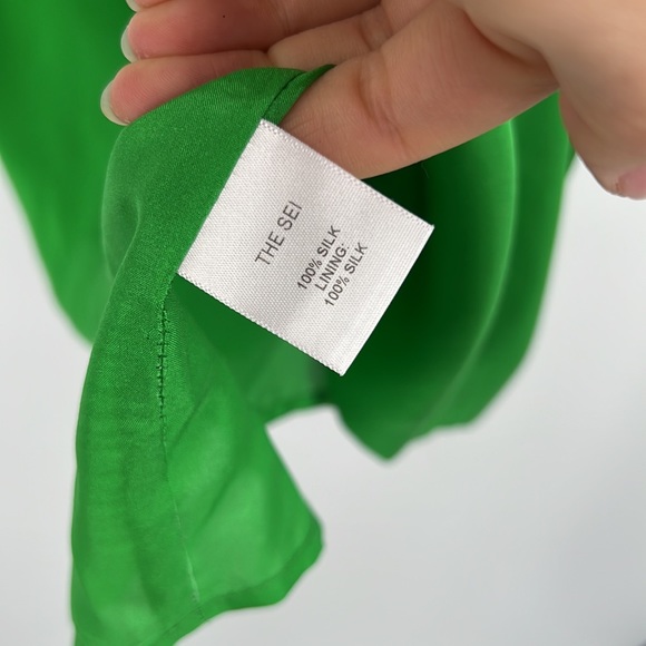 The Sei for FWRD Draped Mini Dress in Palm 4 - Picture 6 of 7